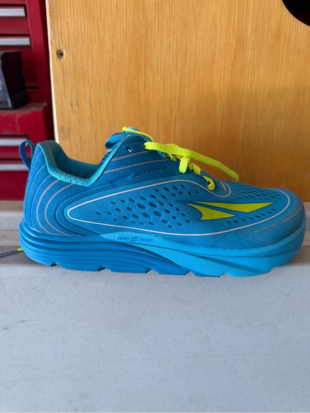 Women’s Altra Blue Athletic Sneakers with Neon Accents